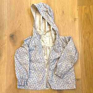 Reversible lightweight spring jacket Daisy print / champagne gold Mayoral size 6